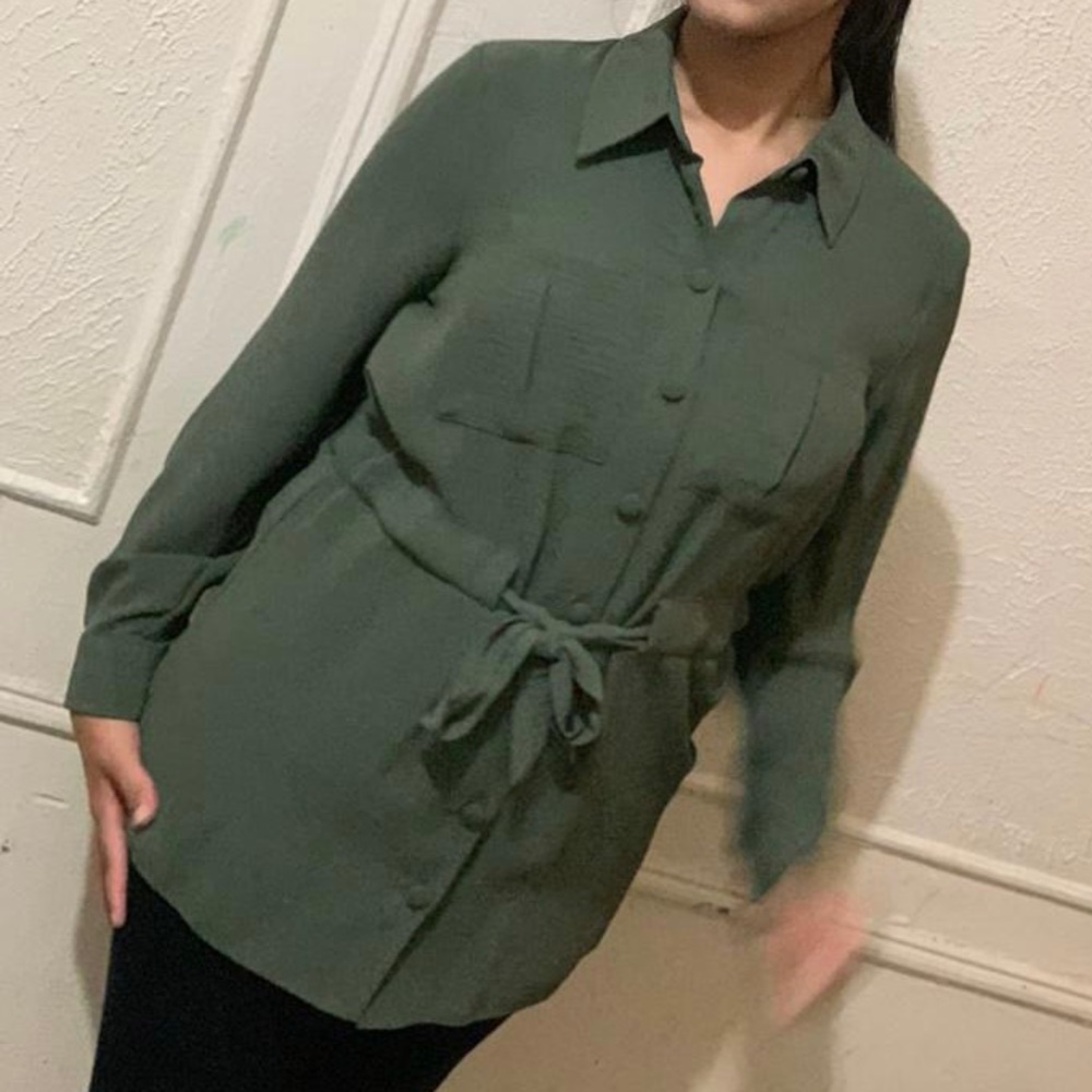 A green dress